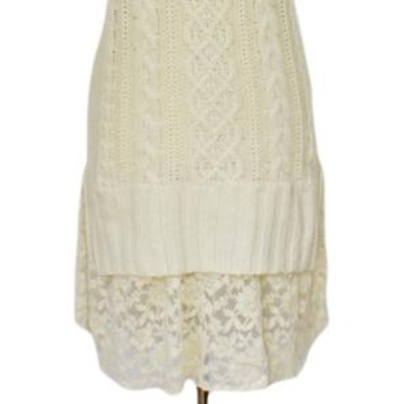 NWT Tatania & Natouchi Cream Cable Knit Sweater Dress - Picture 5 of 5